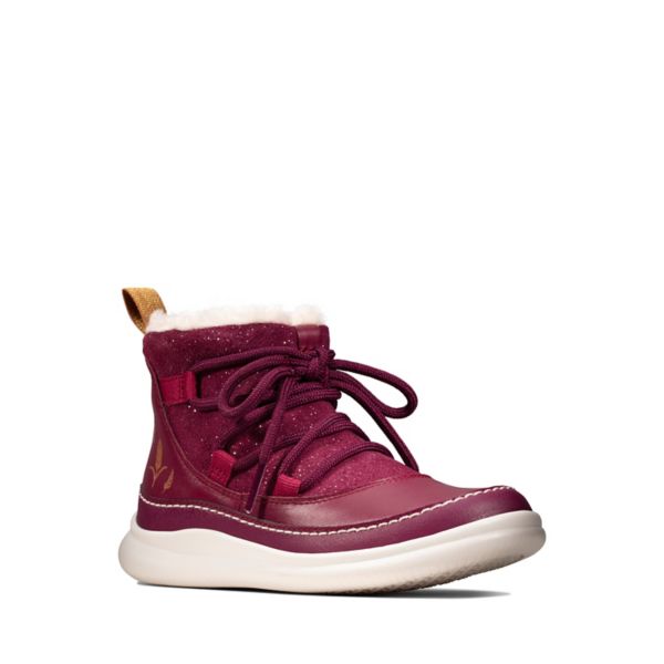 Clarks Girls Cloud Throne Kid Casual Shoes Brown | CA-3418926